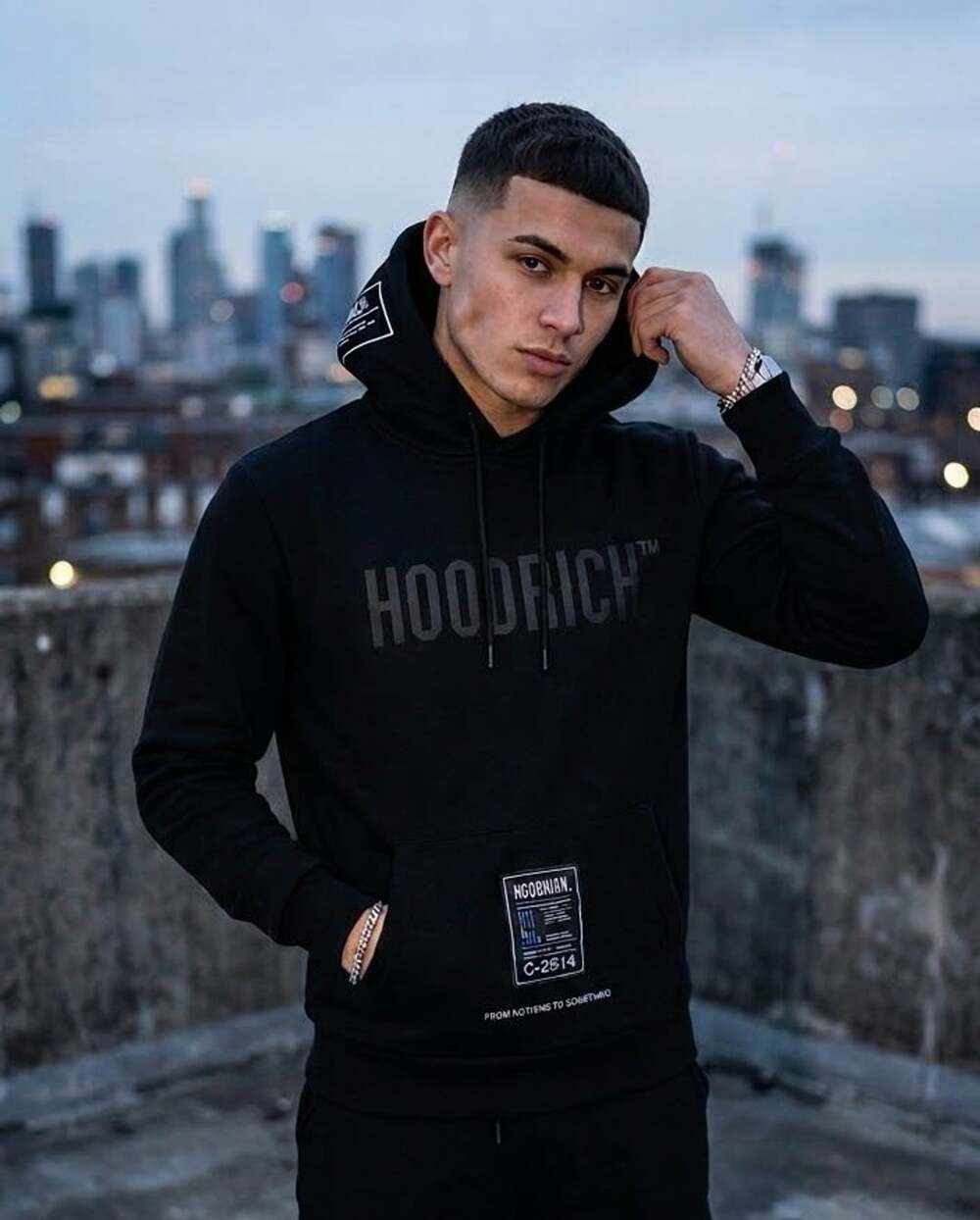 Hoodrich C-2814 Hoodie Black Sz  Small